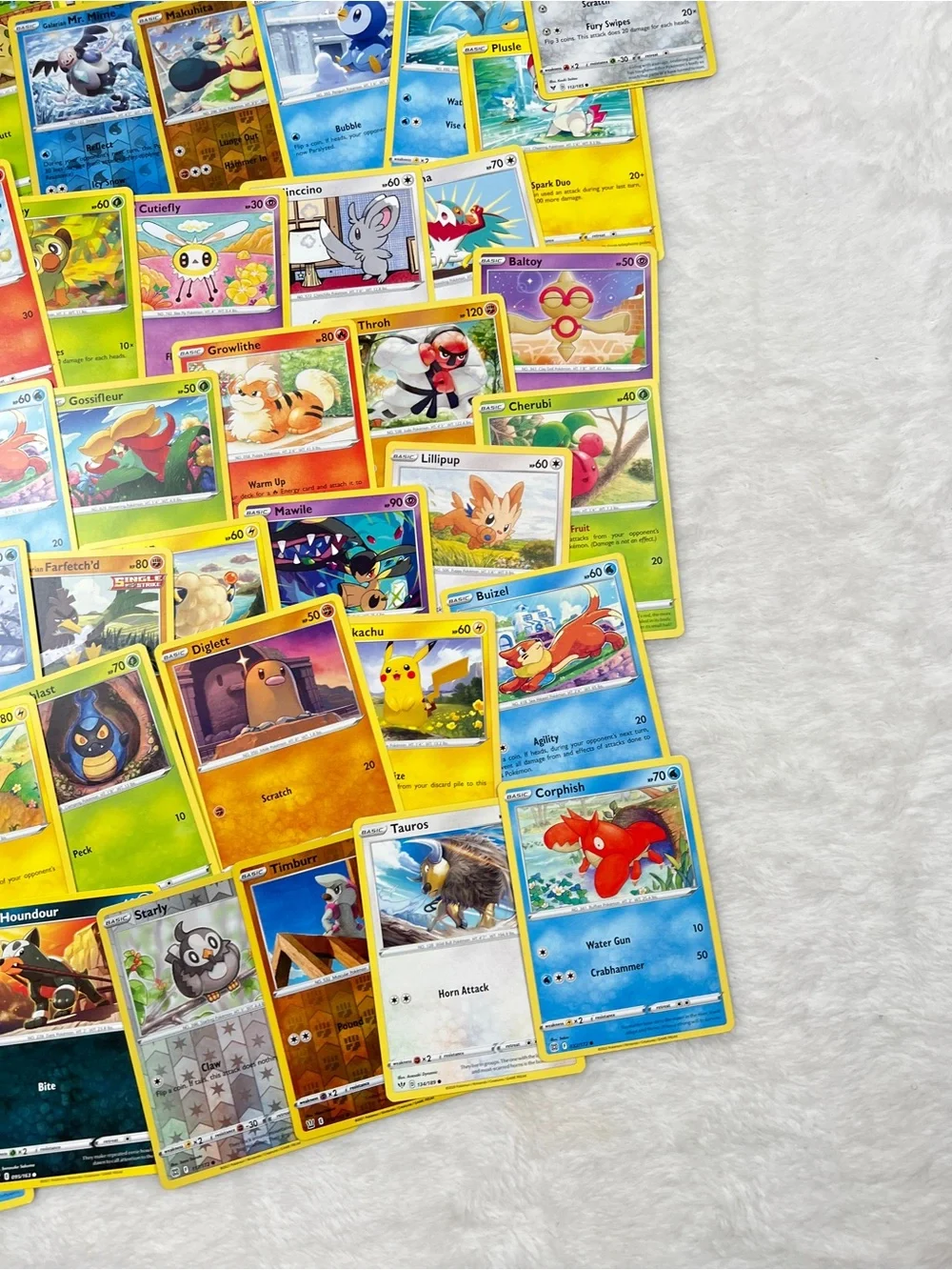 Pokemon Card Lot 100+ Cards Vintage Modern Reverse Holo Pikachu Fossil Trainer